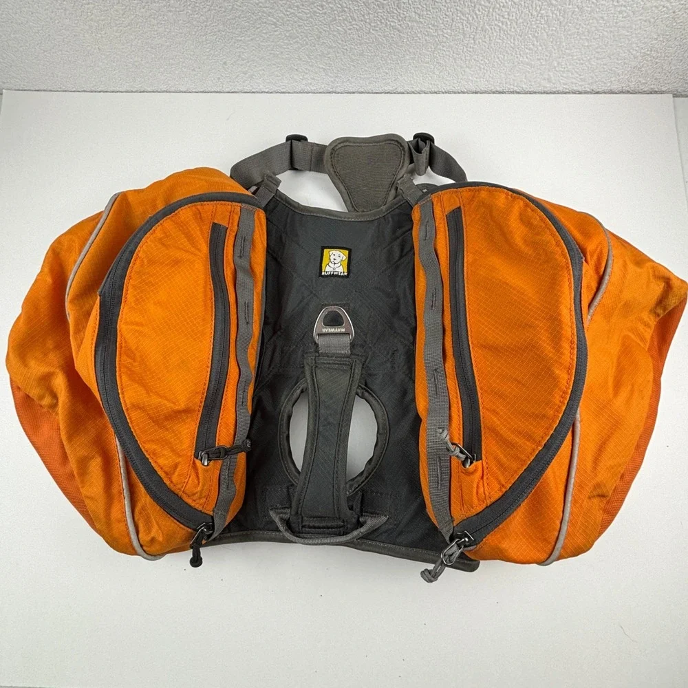 Ruffwear Approach Dog Pack Backpack Harness Medium Orange Excellent Hiking Gear